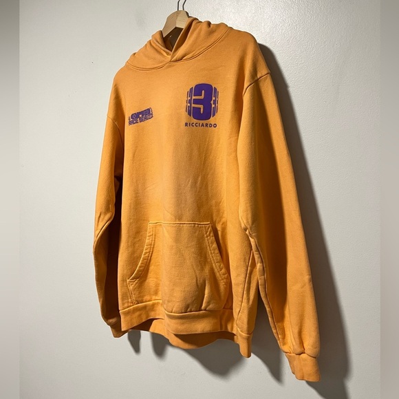 Ricciardo RIC3 Men’s Graphic Hoodie Size L - Orange 100% Cotton - Picture 5 of 13